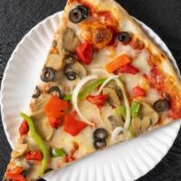 Vegetable Pizza · Green peppers, onions, broccoli and mushrooms. X-Large 18