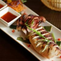 Grilled Squid  · Grilled Squid Served with Chili Tamarind Sauce And Sweet Chili Sauce