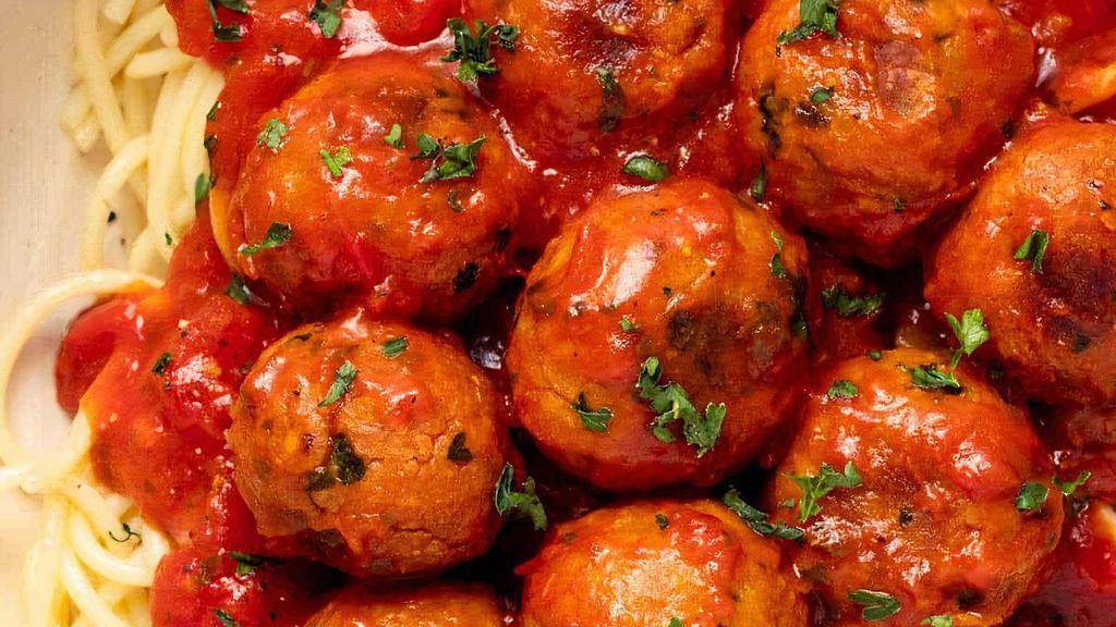 Meatballs (3) · With tomato sauce.