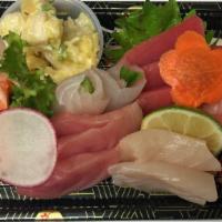 Sashimi Entree · 16 pieces of raw fish.
