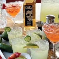 Rocks Margarita Bar · Makes 1-2 margaritas per person (15 total) . 1 - 750mL Bottle of tequila, 3 mixers (Traditio...