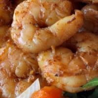 Seasoned Shrimp Fajitas For 2 · Mesquite grilled fajita-style shrimp, generously spiced with our signature parrilla spice an...