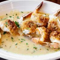 Shrimp Oreganata · Jumbo shrimp sautéed in white wine and seasoned bread crumbs.