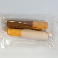 Wafer Roll · Two Chocolate dipped Wafer Rolls. One dipped in White chocolate and One dipped in Milk Choco...