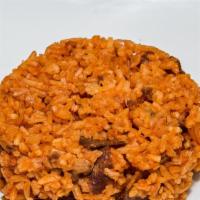 Shirley'S Savory Red Rice · contains turkey and tomato base.