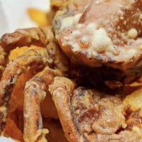 Soft Shell Crab Basket · One Fried Soft Shell Crab served with Cajun fries.