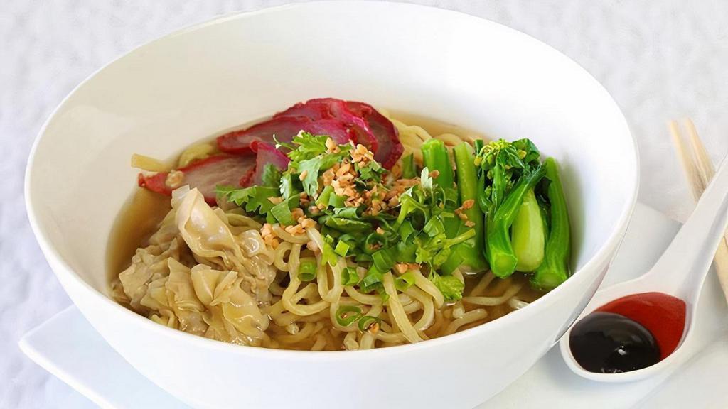 Dragon Lady Soup · Char siu, choy sum, wonton and saimin noodles in homemade broth.