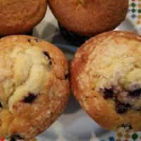 Homemade Toasted Blueberry Muffin · 