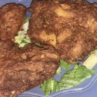 Fried Chicken Platter · Served with potato and a choice of vegetables or rice. For specific veggies or potatoes plea...