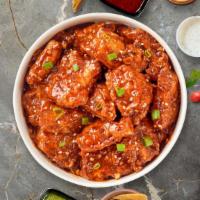 Oh Honey Bbq Tenders · Chicken tenders breaded, fried until golden brown before being tossed in honey bbq sauce.