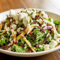 Golden Kale (Gf) · Kale, julienned beets, red onions, julienned granny smith apple, house goat cheese, pepitas,...