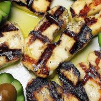 Grilled Halloumi Cheese · Cypriot cheese with EVOO.
