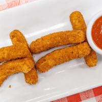 Mozzarella Sticks · Classic battered mozzarella sticks served with a side of marinara.