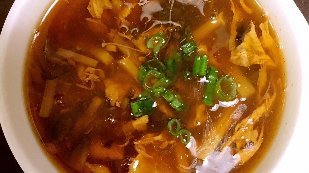 Hot & Sour Soup 酸辣汤 · Hot and spicy.