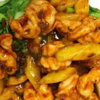 Prawn In Chili Sauce 干烧大虾 · Hot and spicy.