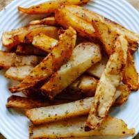 Jersey Steak Fries · Thick potato wedges that are crispy on the outside, tender on the inside and seasoned to per...