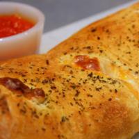 Spinach & Pepperoni Stromboli · Fresh Mozzarella, Garlic & Parmesan Cheese