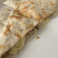 Jack Cheese & Chicken Quesadilla · Two fresh flour tortillas stuck together and melted cheese.