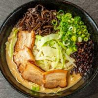 Satsuma Tonkotsu · Broth (Pork, Chicken, and Fish Broth) Topping; Chashu Pork, Kikurage Mushroom, Cabbage, Bean...