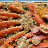 Shrimp & Crab  · Four (4) Crab Clusters, Twenty-Five (25) Shrimp, Corn, Potatoes, Turkey  Kielbasa Sausage an...