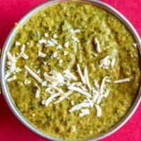 Palak Paneer · Homemade cheese, spinach, and Indian spices.