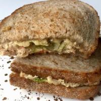 Tuna Melt Hot Sandwich · Swiss cheese, avocado, tomatoes, red onions on toasted whole wheat sourdough bread