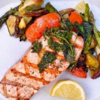 Grilled Salmon · served with choice of 2 sides