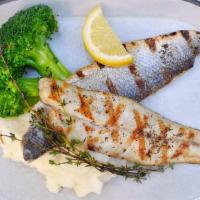 Grilled Branzino · served with choice of 2 sides