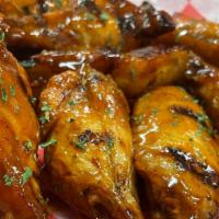 Bfg Wings (25 Count) · 25 Jumbo Sized Wings, Arcadia spice seasoned.  Baked, Fried and Grilled.