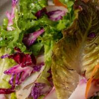 Market Salad · Market greens, shaved vegetables, and STATE vinaigrette.