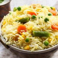 Vegetable Biryani · Basmati rice with fresh vegetables, homemade spices and dry fruits.