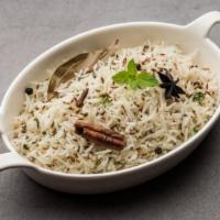 Plain Jeera Rice · Plain basmati rice.