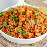 Zafrani Pulao · Basmati rice cooked with a flavor of saffron.