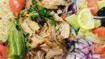 Chicken Doner Turkish/Gyro · Layers of marinated thigh wrapped around the large vertical split and grilled in front of a ...