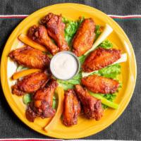 Hot Wings 10 Pcs. · served celery sticks and carrots and blue cheese.