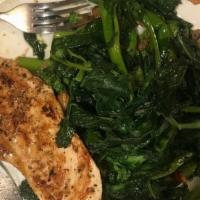 Grilled Chicken · With broccoli rabe, spinach, or escarole.