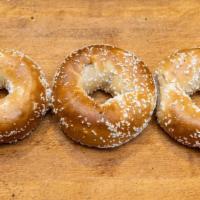 Salt Bagel · Made from flour, water, yeast, sugar and salt. No chemicals or preservatives added.