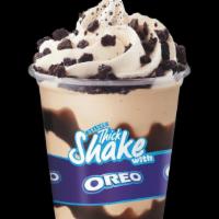 Cookies & Cream Shake · Vanilla Ice Cream, Crushed Oreos & Chocolate Syrup.