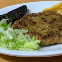 Chapli Kabab · Patty made of minced chicken, onions, tomatoes, green chilies, coriander seeds, cumin seeds,...