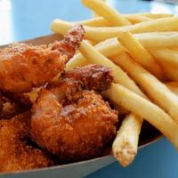 Fried Shrimp With French Fries · 