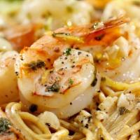 Shrimp Scampi · Served with ziti, spaghetti, linguini or lettuce and tomatoes.