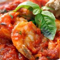Shrimp Marinara · Served with ziti, spaghetti, linguini or lettuce and tomatoes.