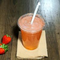 Natural Strawberry Soda · All-natural strawberry soda sweetened with blue agave.