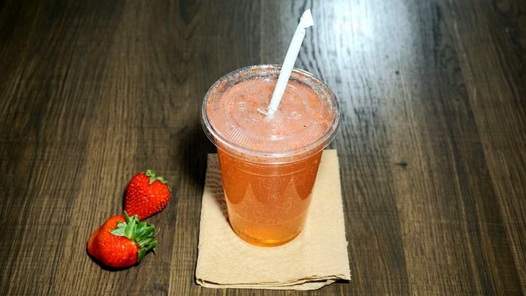 Natural Strawberry Soda · All-natural strawberry soda sweetened with blue agave.