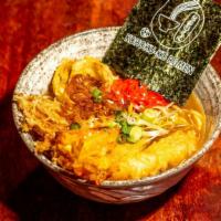 テンプラ / Vegetable Tempura Ramen · Vegan. Soy sauce flavored vegetable broth, kale noodles, topped with vegetable tempura (carr...