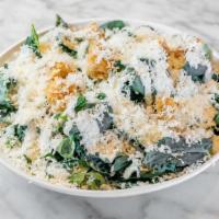 Kale Caesar · croutons, parmesan