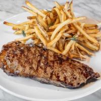 Hanger Steak · 10oz, rosemary fries
