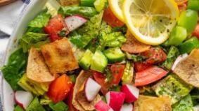 Lebanese Salad · Romaine lettuce, tomato, cucumber, radish, chick pea, and our homemade dressing.
