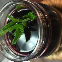 Oasis Hibiscus Cooler · hibiscus flower juice, orange blossom , fresh mint sweetened with cane sugar