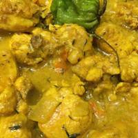 Curry Chicken (Serving) · Chicken pieces are cooked slowly over low heat in an aromatic, deliciously seasoned curry sa...
